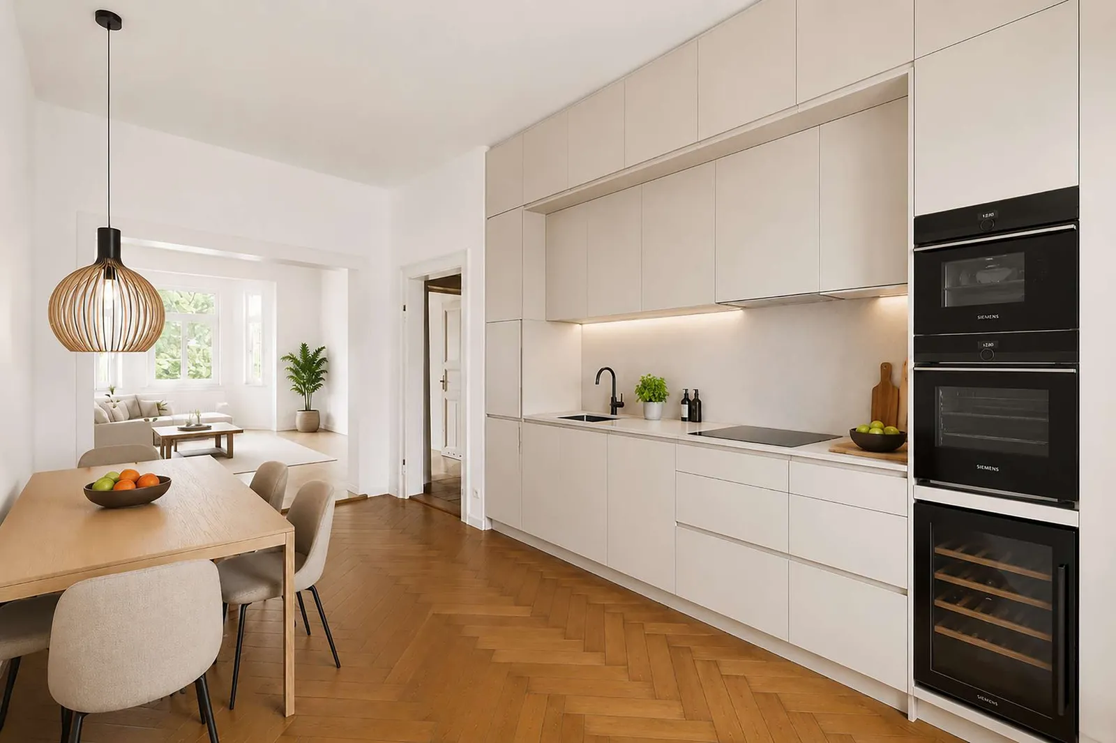 Wohnküche mit Wohnzimmer - Vis
