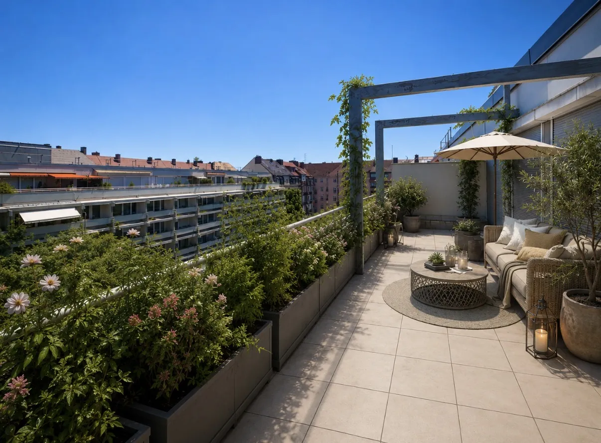visualisierte Terrasse