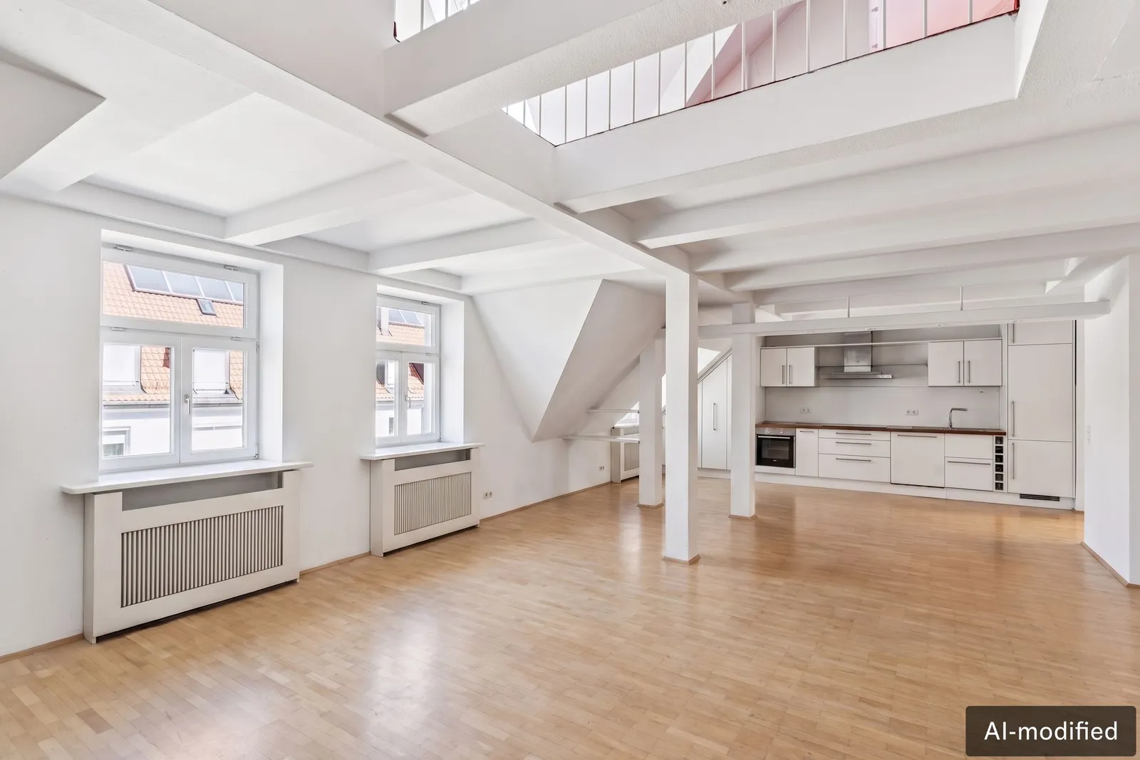Rund 47 m² großer Wohnraum ...